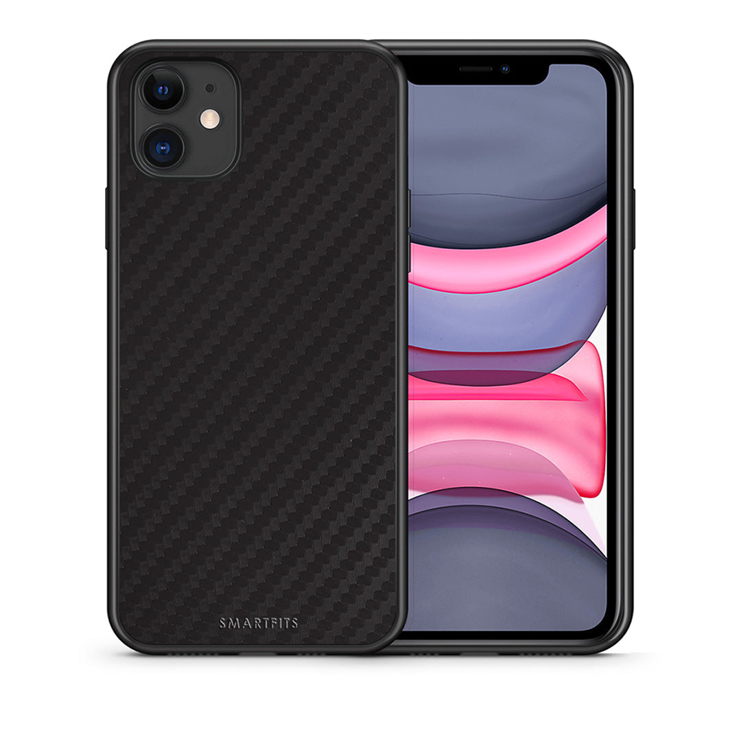 Θήκη iPhone 11 Carbon Black από τη Smartfits με σχέδιο στο πίσω μέρος και μαύρο περίβλημα | iPhone 11 Carbon Black case with colorful back and black bezels