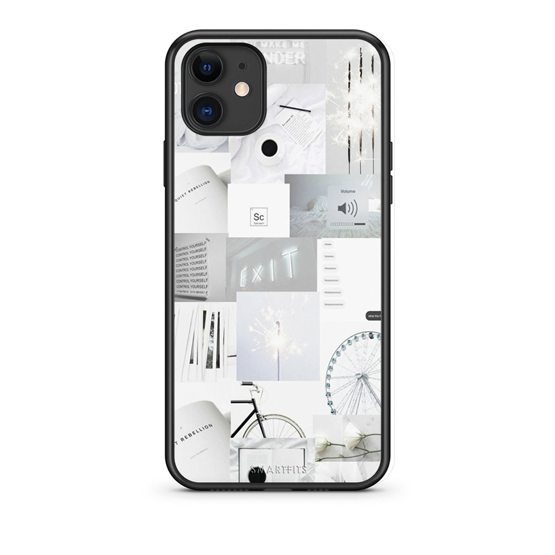 iPhone 11 Collage Make Me Wonder Θήκη Αγίου Βαλεντίνου από τη Smartfits με σχέδιο στο πίσω μέρος και μαύρο περίβλημα | Smartphone case with colorful back and black bezels by Smartfits