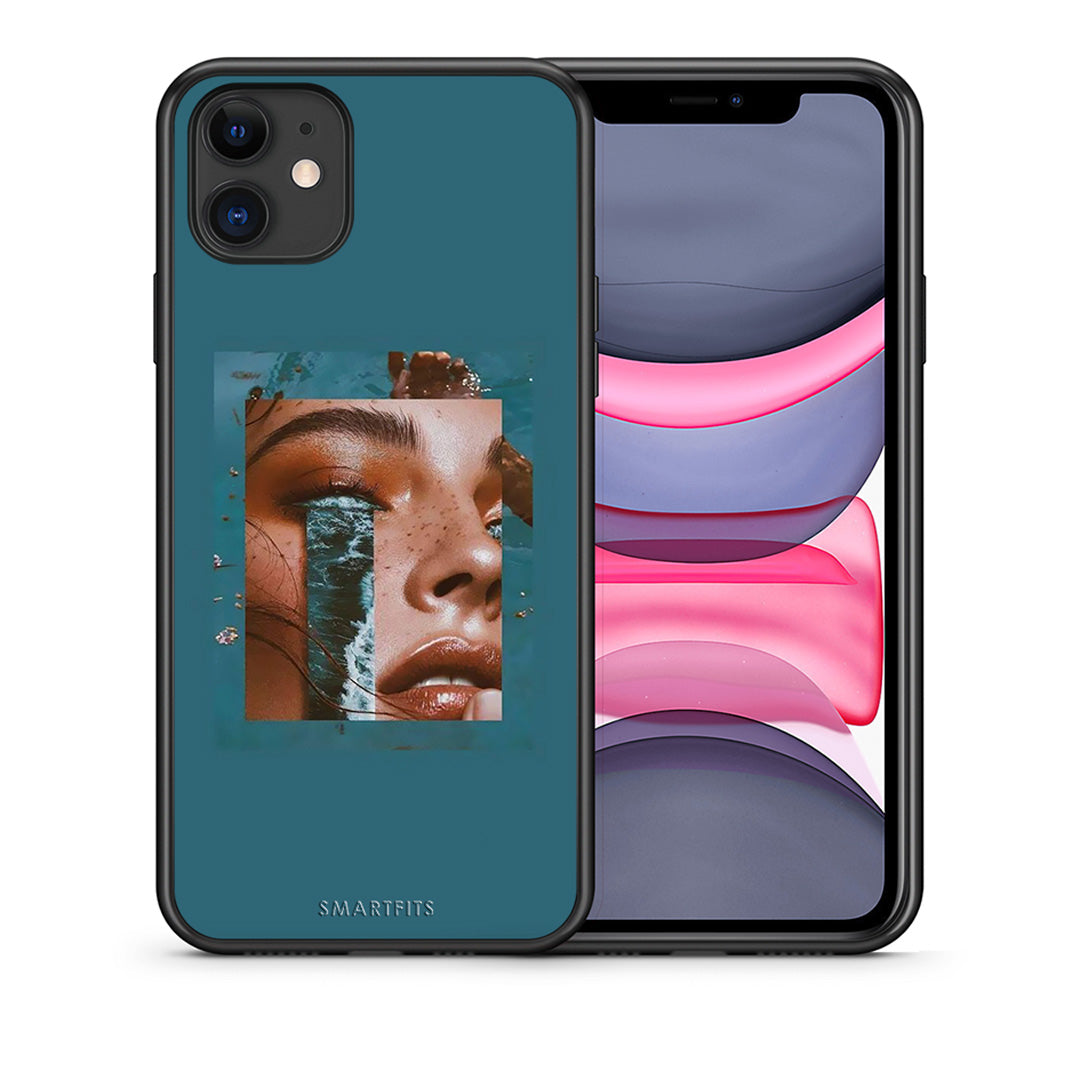 Θήκη iPhone 11 Cry An Ocean από τη Smartfits με σχέδιο στο πίσω μέρος και μαύρο περίβλημα | iPhone 11 Cry An Ocean case with colorful back and black bezels