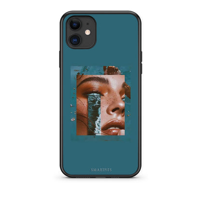 iPhone 11 Cry An Ocean θήκη από τη Smartfits με σχέδιο στο πίσω μέρος και μαύρο περίβλημα | Smartphone case with colorful back and black bezels by Smartfits