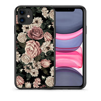 Thumbnail for Θήκη iPhone 11 Wild Roses Flower από τη Smartfits με σχέδιο στο πίσω μέρος και μαύρο περίβλημα | iPhone 11 Wild Roses Flower case with colorful back and black bezels