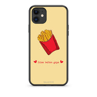 Thumbnail for iPhone 11 Fries Before Guys Θήκη Αγίου Βαλεντίνου από τη Smartfits με σχέδιο στο πίσω μέρος και μαύρο περίβλημα | Smartphone case with colorful back and black bezels by Smartfits
