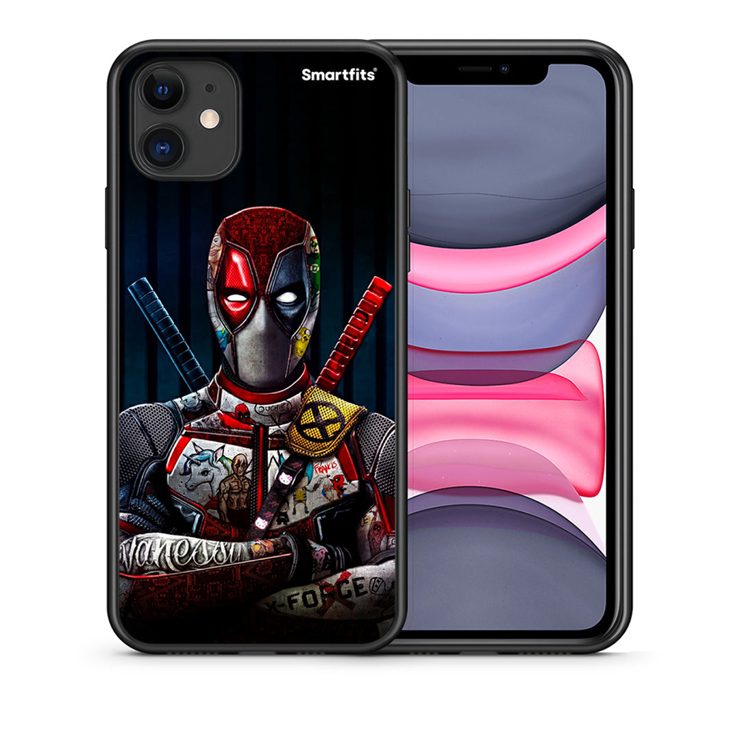 Θήκη iPhone 11 Funny Guy από τη Smartfits με σχέδιο στο πίσω μέρος και μαύρο περίβλημα | iPhone 11 Funny Guy case with colorful back and black bezels