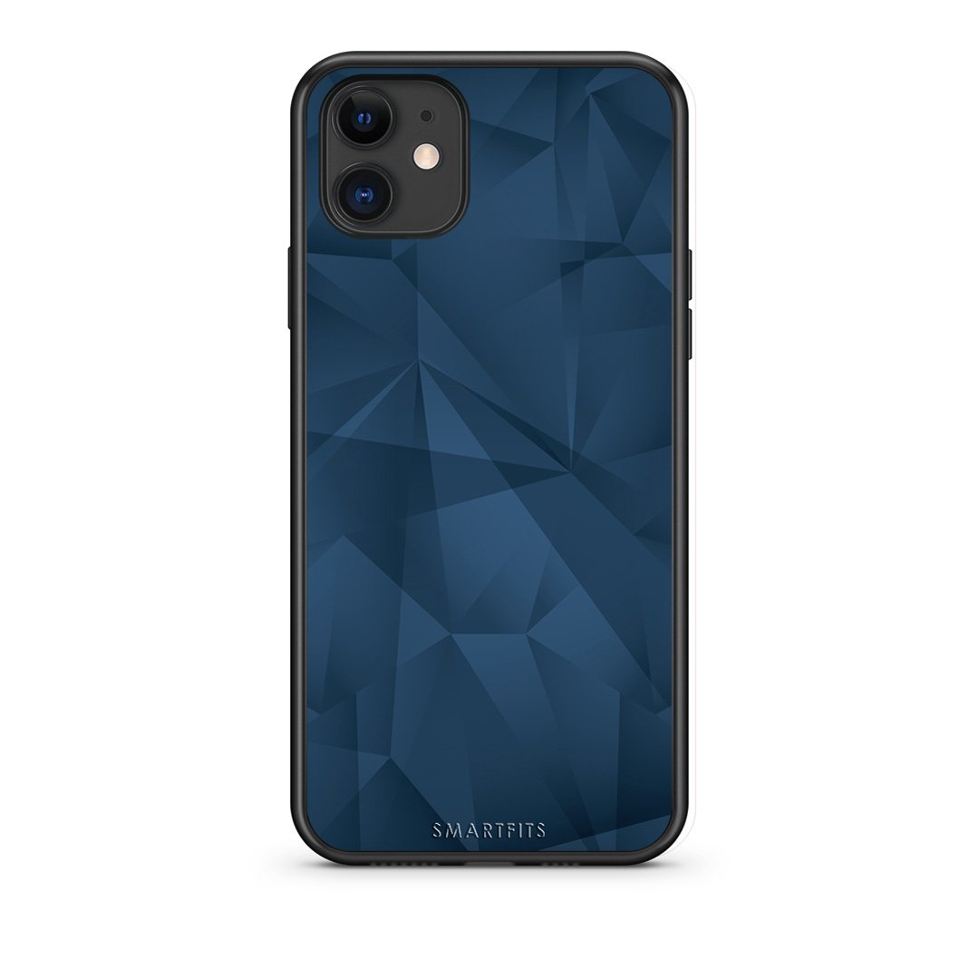 39 - iPhone 11  Blue Abstract Geometric case, cover, bumper