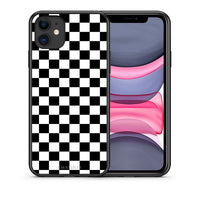 Thumbnail for Θήκη iPhone 11 Squares Geometric από τη Smartfits με σχέδιο στο πίσω μέρος και μαύρο περίβλημα | iPhone 11 Squares Geometric case with colorful back and black bezels