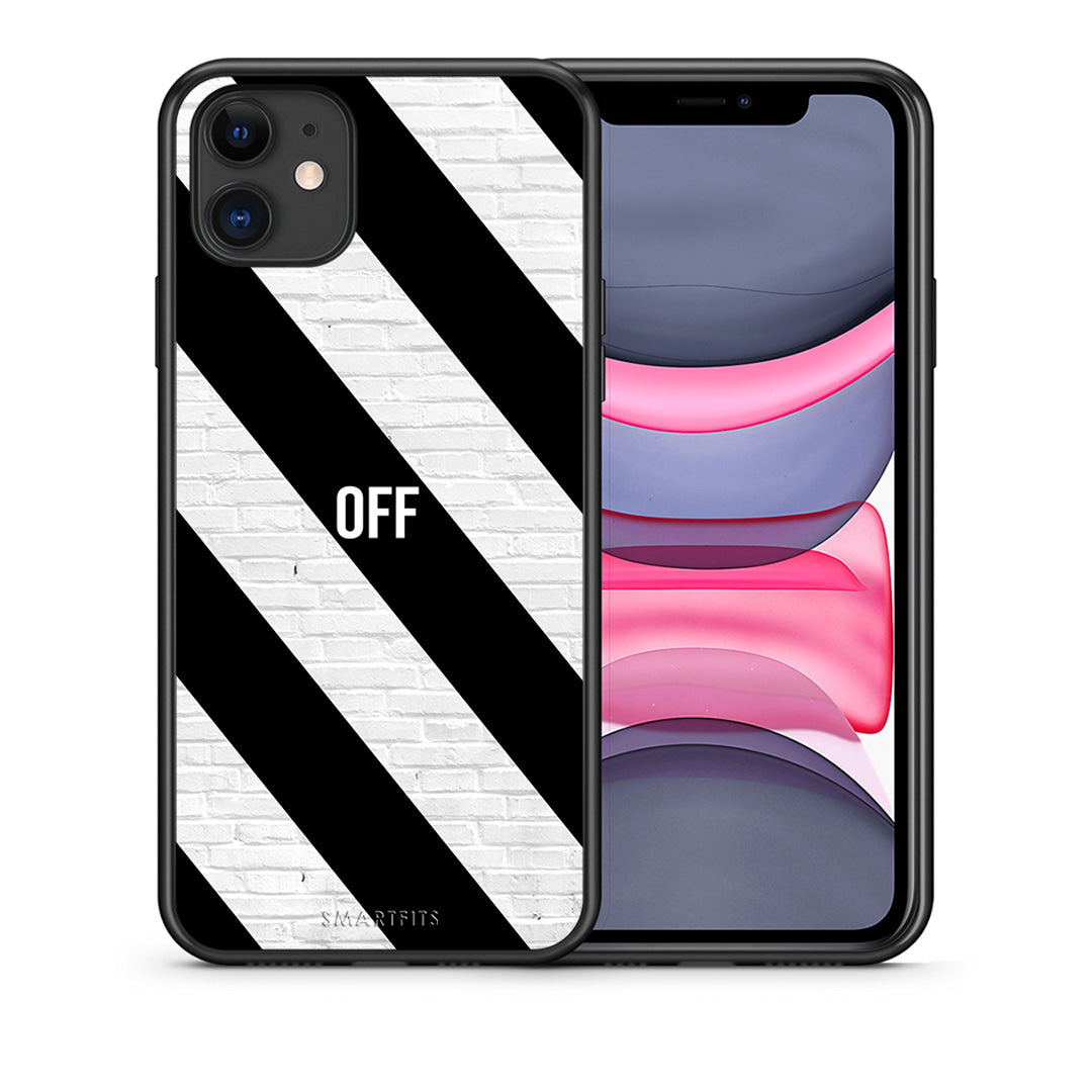Θήκη iPhone 11 Get Off από τη Smartfits με σχέδιο στο πίσω μέρος και μαύρο περίβλημα | iPhone 11 Get Off case with colorful back and black bezels