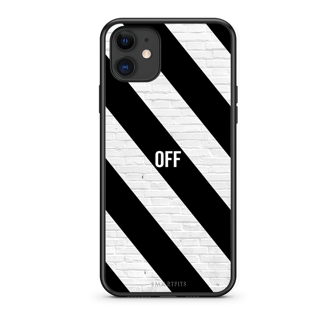 iPhone 11 Get Off θήκη από τη Smartfits με σχέδιο στο πίσω μέρος και μαύρο περίβλημα | Smartphone case with colorful back and black bezels by Smartfits