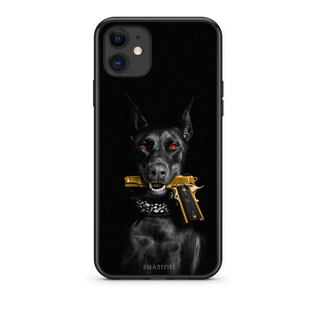 iPhone 11 Golden Gun Θήκη Αγίου Βαλεντίνου από τη Smartfits με σχέδιο στο πίσω μέρος και μαύρο περίβλημα | Smartphone case with colorful back and black bezels by Smartfits