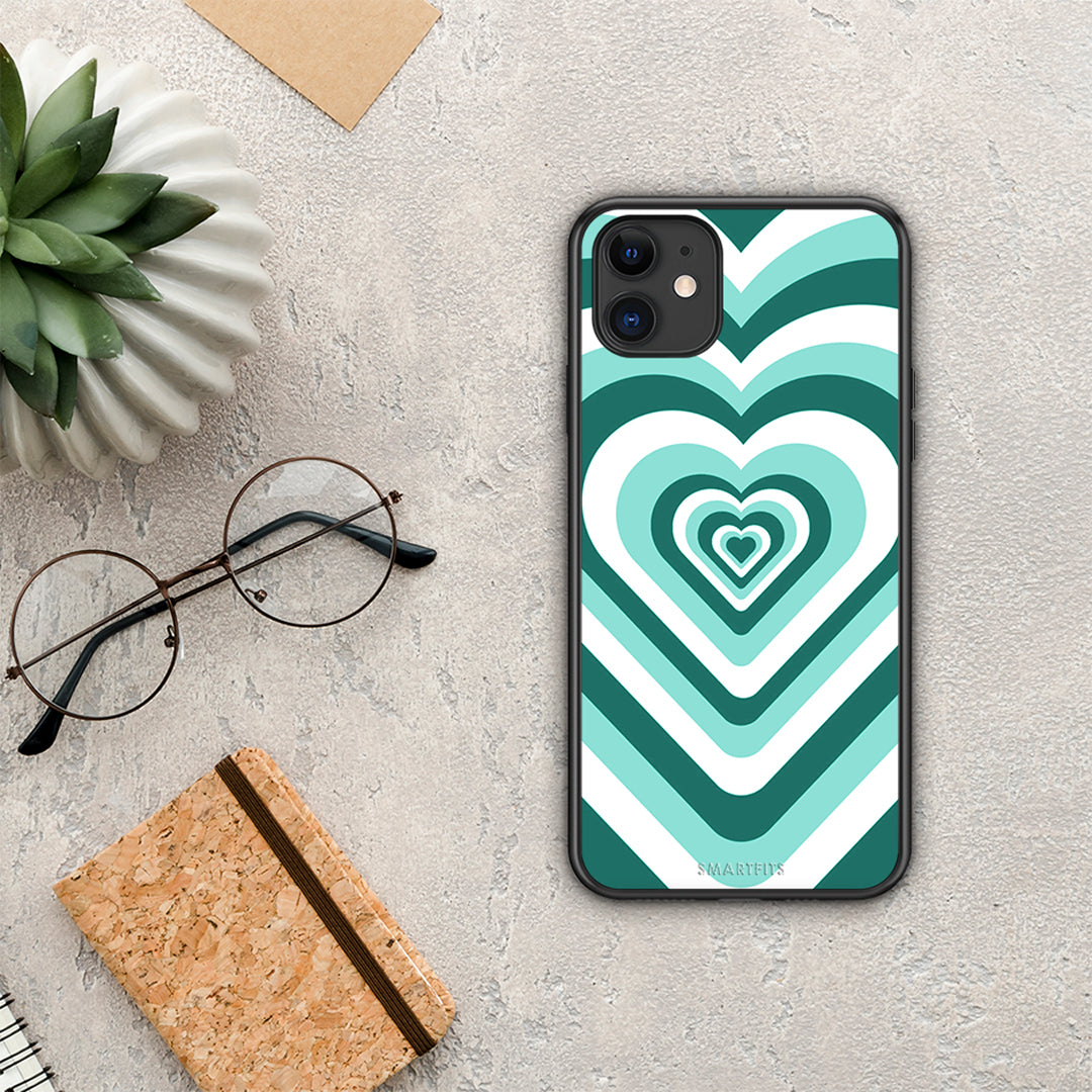 Green Hearts - iPhone 11 θήκη
