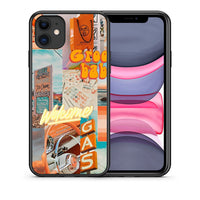 Thumbnail for Θήκη Αγίου Βαλεντίνου iPhone 11 Groovy Babe από τη Smartfits με σχέδιο στο πίσω μέρος και μαύρο περίβλημα | iPhone 11 Groovy Babe case with colorful back and black bezels