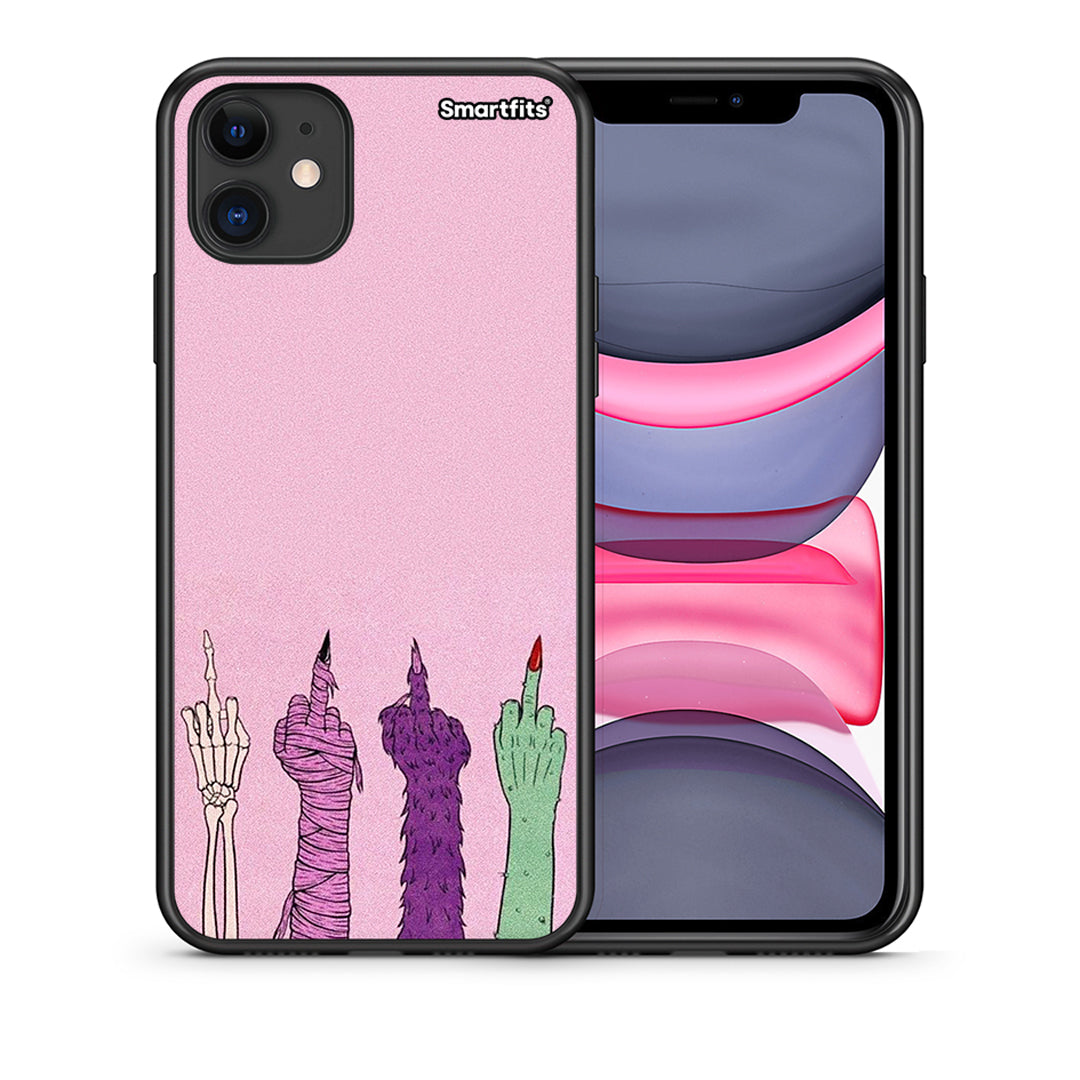 Θήκη iPhone 11 Halloween Be A Lady από τη Smartfits με σχέδιο στο πίσω μέρος και μαύρο περίβλημα | iPhone 11 Halloween Be A Lady case with colorful back and black bezels