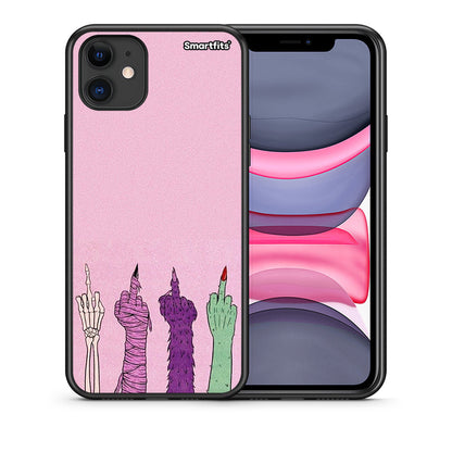 Θήκη iPhone 11 Halloween Be A Lady από τη Smartfits με σχέδιο στο πίσω μέρος και μαύρο περίβλημα | iPhone 11 Halloween Be A Lady case with colorful back and black bezels
