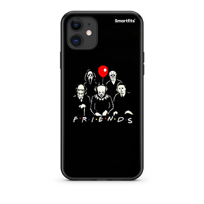 iPhone 11 Halloween Friends Θήκη από τη Smartfits με σχέδιο στο πίσω μέρος και μαύρο περίβλημα | Smartphone case with colorful back and black bezels by Smartfits
