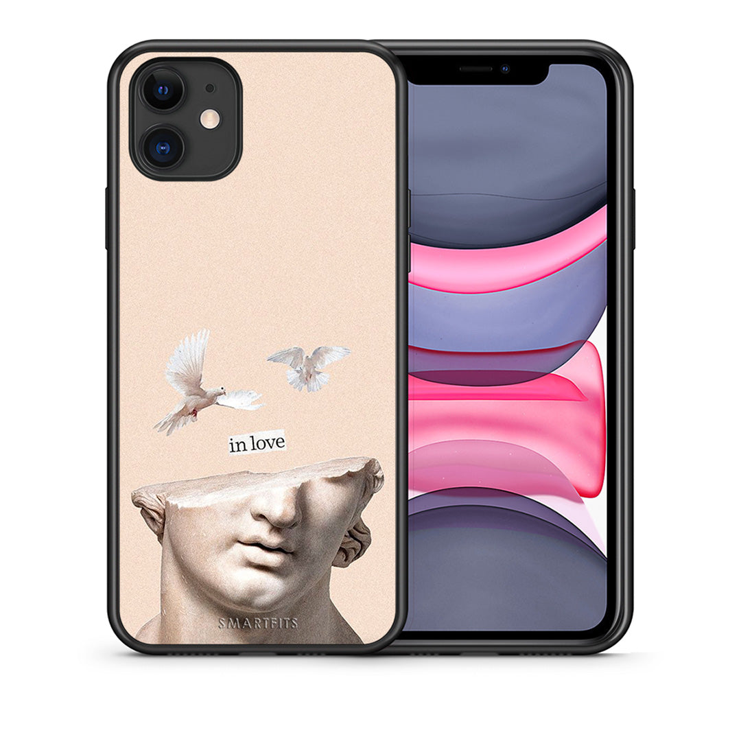 Θήκη iPhone 11 In Love από τη Smartfits με σχέδιο στο πίσω μέρος και μαύρο περίβλημα | iPhone 11 In Love case with colorful back and black bezels