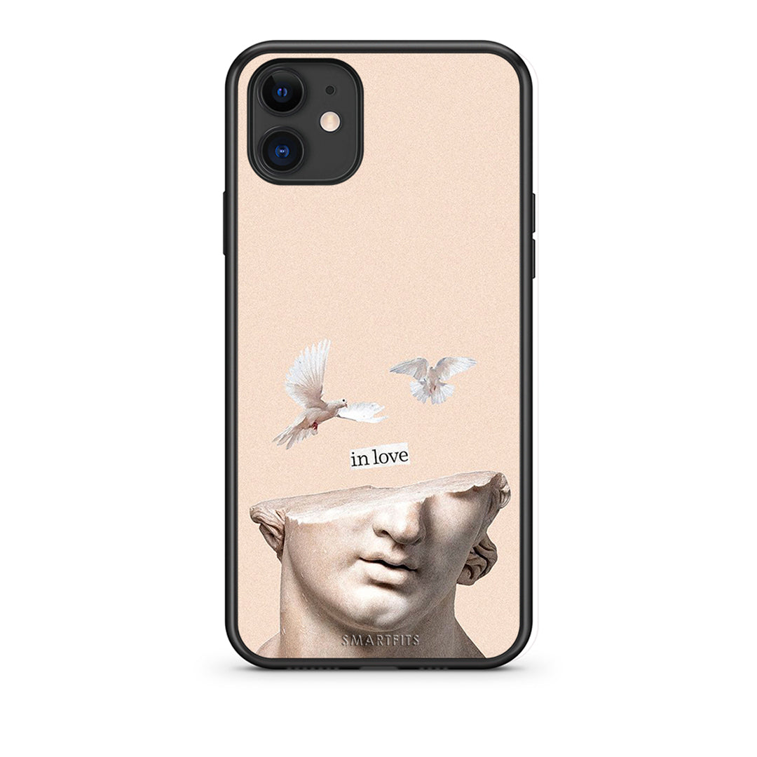 iPhone 11 In Love θήκη από τη Smartfits με σχέδιο στο πίσω μέρος και μαύρο περίβλημα | Smartphone case with colorful back and black bezels by Smartfits