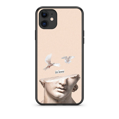 iPhone 11 In Love θήκη από τη Smartfits με σχέδιο στο πίσω μέρος και μαύρο περίβλημα | Smartphone case with colorful back and black bezels by Smartfits