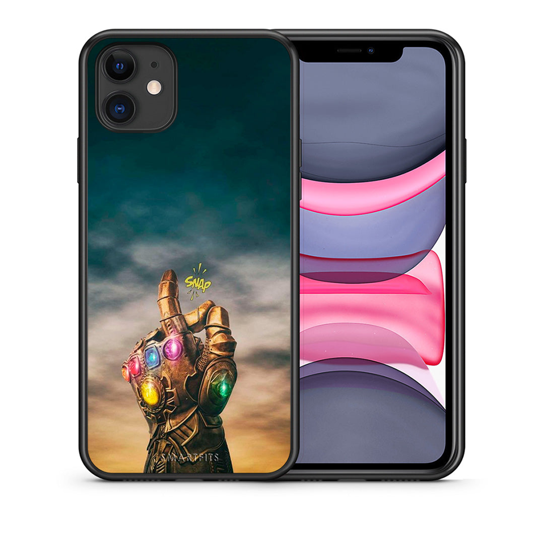 Θήκη iPhone 11 Infinity Snap από τη Smartfits με σχέδιο στο πίσω μέρος και μαύρο περίβλημα | iPhone 11 Infinity Snap case with colorful back and black bezels