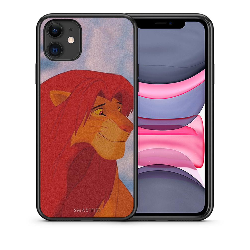 Θήκη Αγίου Βαλεντίνου iPhone 11 Lion Love 1 από τη Smartfits με σχέδιο στο πίσω μέρος και μαύρο περίβλημα | iPhone 11 Lion Love 1 case with colorful back and black bezels