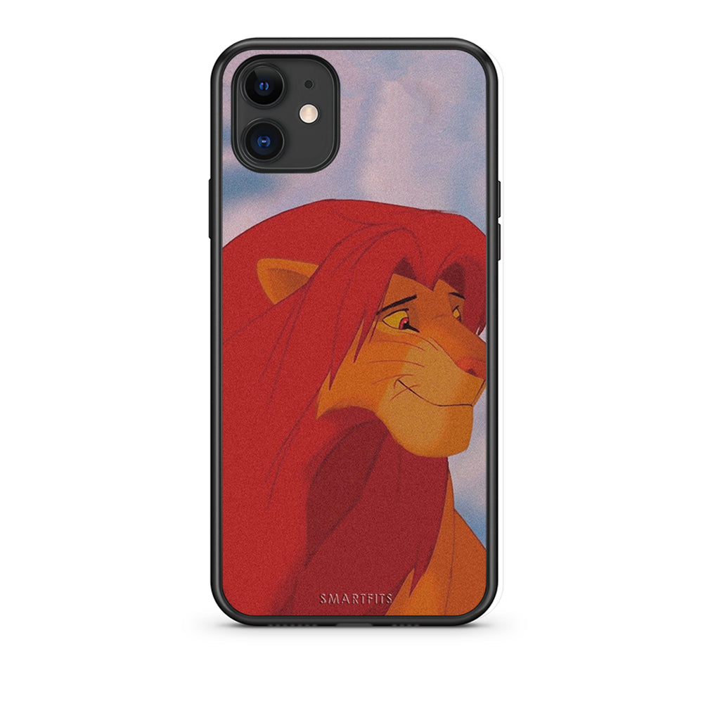 iPhone 11 Lion Love 1 Θήκη Αγίου Βαλεντίνου από τη Smartfits με σχέδιο στο πίσω μέρος και μαύρο περίβλημα | Smartphone case with colorful back and black bezels by Smartfits