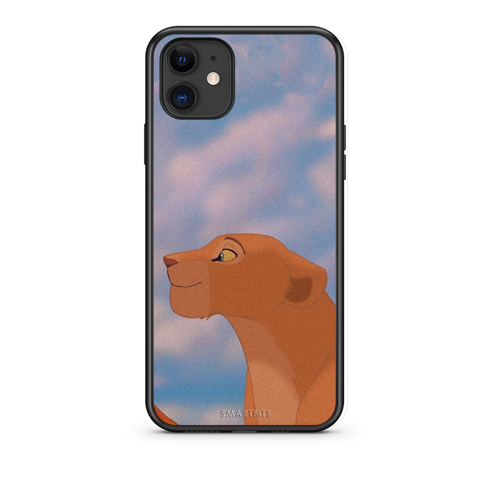 iPhone 11 Lion Love 2 Θήκη Αγίου Βαλεντίνου από τη Smartfits με σχέδιο στο πίσω μέρος και μαύρο περίβλημα | Smartphone case with colorful back and black bezels by Smartfits