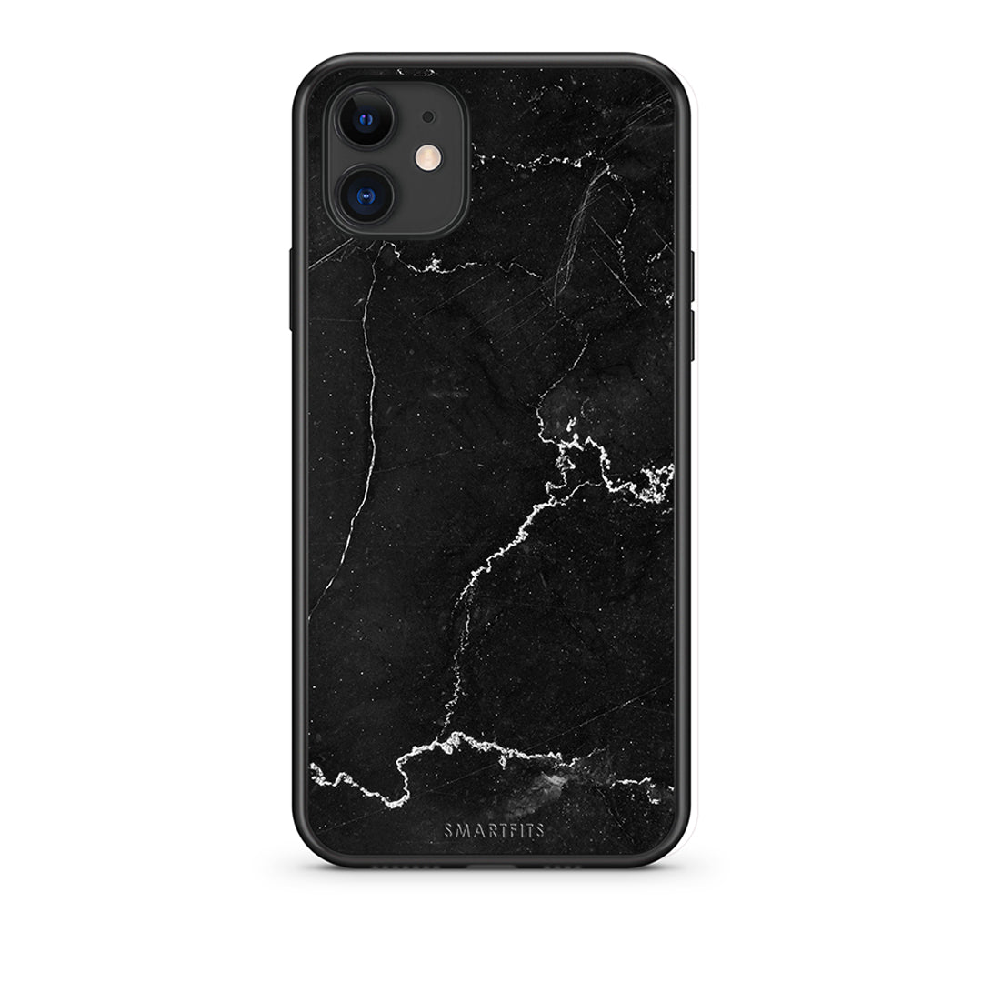 iPhone 11 Marble Black θήκη από τη Smartfits με σχέδιο στο πίσω μέρος και μαύρο περίβλημα | Smartphone case with colorful back and black bezels by Smartfits