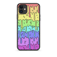 Thumbnail for iPhone 11 Melting Rainbow θήκη από τη Smartfits με σχέδιο στο πίσω μέρος και μαύρο περίβλημα | Smartphone case with colorful back and black bezels by Smartfits