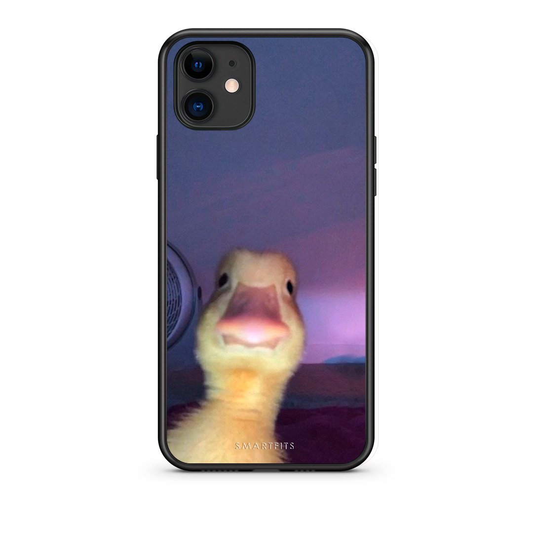 iPhone 11 Meme Duck θήκη από τη Smartfits με σχέδιο στο πίσω μέρος και μαύρο περίβλημα | Smartphone case with colorful back and black bezels by Smartfits