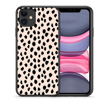 Θήκη iPhone 11 New Polka Dots από τη Smartfits με σχέδιο στο πίσω μέρος και μαύρο περίβλημα | iPhone 11 New Polka Dots case with colorful back and black bezels