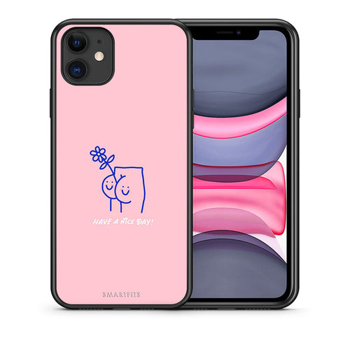 Θήκη iPhone 11 Nice Day από τη Smartfits με σχέδιο στο πίσω μέρος και μαύρο περίβλημα | iPhone 11 Nice Day case with colorful back and black bezels