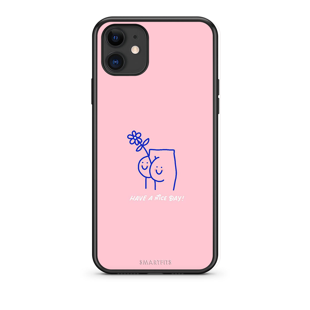 iPhone 11 Nice Day θήκη από τη Smartfits με σχέδιο στο πίσω μέρος και μαύρο περίβλημα | Smartphone case with colorful back and black bezels by Smartfits