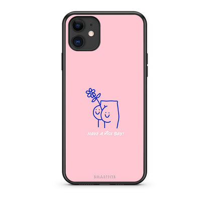 iPhone 11 Nice Day θήκη από τη Smartfits με σχέδιο στο πίσω μέρος και μαύρο περίβλημα | Smartphone case with colorful back and black bezels by Smartfits
