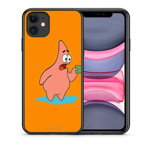 Θήκη Αγίου Βαλεντίνου iPhone 11 No Money 1 από τη Smartfits με σχέδιο στο πίσω μέρος και μαύρο περίβλημα | iPhone 11 No Money 1 case with colorful back and black bezels