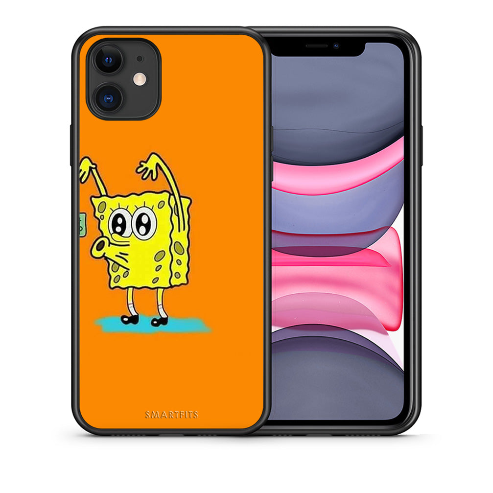 Θήκη Αγίου Βαλεντίνου iPhone 11 No Money 2 από τη Smartfits με σχέδιο στο πίσω μέρος και μαύρο περίβλημα | iPhone 11 No Money 2 case with colorful back and black bezels