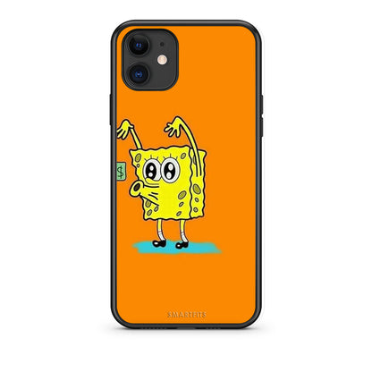 iPhone 11 No Money 2 Θήκη Αγίου Βαλεντίνου από τη Smartfits με σχέδιο στο πίσω μέρος και μαύρο περίβλημα | Smartphone case with colorful back and black bezels by Smartfits