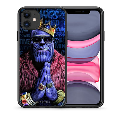 Θήκη iPhone 11 Thanos PopArt από τη Smartfits με σχέδιο στο πίσω μέρος και μαύρο περίβλημα | iPhone 11 Thanos PopArt case with colorful back and black bezels