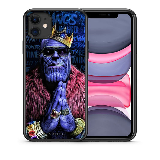 Θήκη iPhone 11 Thanos PopArt από τη Smartfits με σχέδιο στο πίσω μέρος και μαύρο περίβλημα | iPhone 11 Thanos PopArt case with colorful back and black bezels