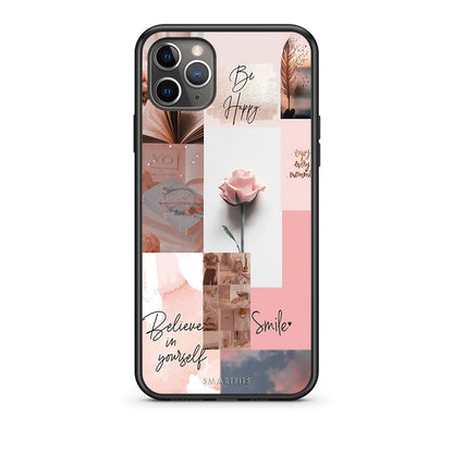 iPhone 11 Pro Aesthetic Collage θήκη από τη Smartfits με σχέδιο στο πίσω μέρος και μαύρο περίβλημα | Smartphone case with colorful back and black bezels by Smartfits