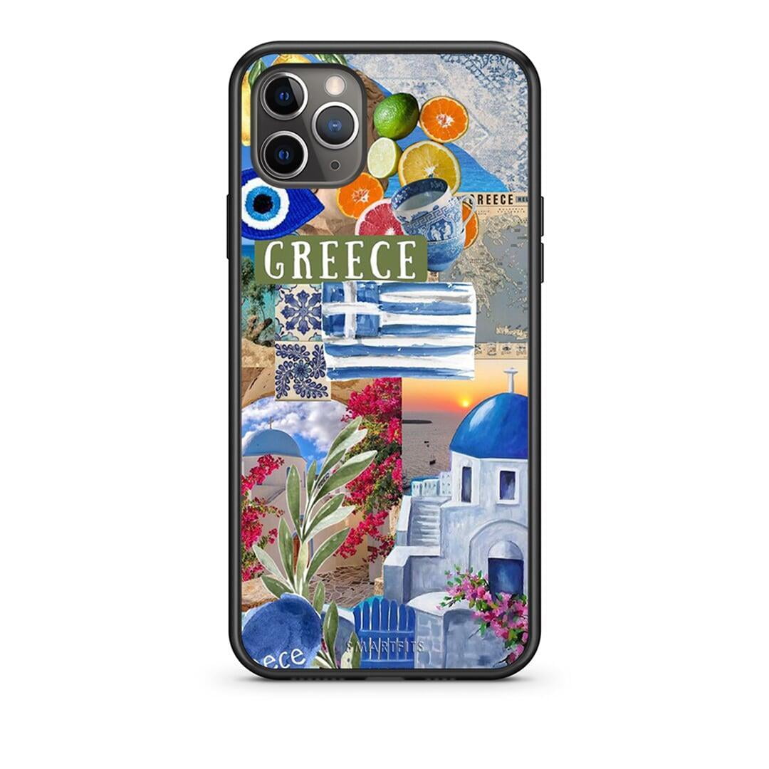 iPhone 11 Pro Max All Greek Θήκη από τη Smartfits με σχέδιο στο πίσω μέρος και μαύρο περίβλημα | Smartphone case with colorful back and black bezels by Smartfits