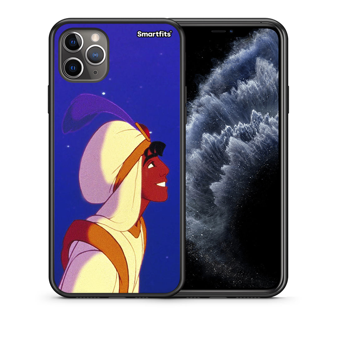 Θήκη iPhone 11 Pro Max Alladin And Jasmine Love 1 από τη Smartfits με σχέδιο στο πίσω μέρος και μαύρο περίβλημα | iPhone 11 Pro Max Alladin And Jasmine Love 1 case with colorful back and black bezels
