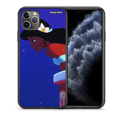 Θήκη iPhone 11 Pro Max Alladin And Jasmine Love 2 από τη Smartfits με σχέδιο στο πίσω μέρος και μαύρο περίβλημα | iPhone 11 Pro Max Alladin And Jasmine Love 2 case with colorful back and black bezels