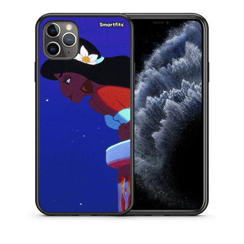 Θήκη iPhone 11 Pro Alladin And Jasmine Love 2 από τη Smartfits με σχέδιο στο πίσω μέρος και μαύρο περίβλημα | iPhone 11 Pro Alladin And Jasmine Love 2 case with colorful back and black bezels