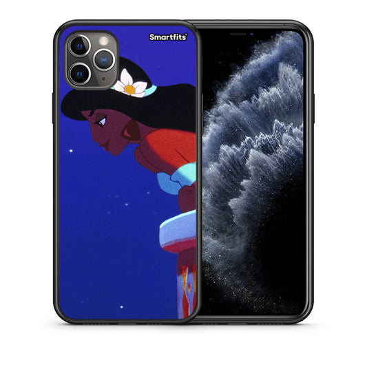 Θήκη iPhone 11 Pro Alladin And Jasmine Love 2 από τη Smartfits με σχέδιο στο πίσω μέρος και μαύρο περίβλημα | iPhone 11 Pro Alladin And Jasmine Love 2 case with colorful back and black bezels