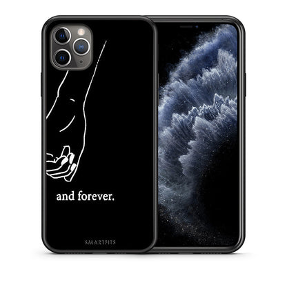 Θήκη Αγίου Βαλεντίνου iPhone 11 Pro Max Always & Forever 2 από τη Smartfits με σχέδιο στο πίσω μέρος και μαύρο περίβλημα | iPhone 11 Pro Max Always & Forever 2 case with colorful back and black bezels