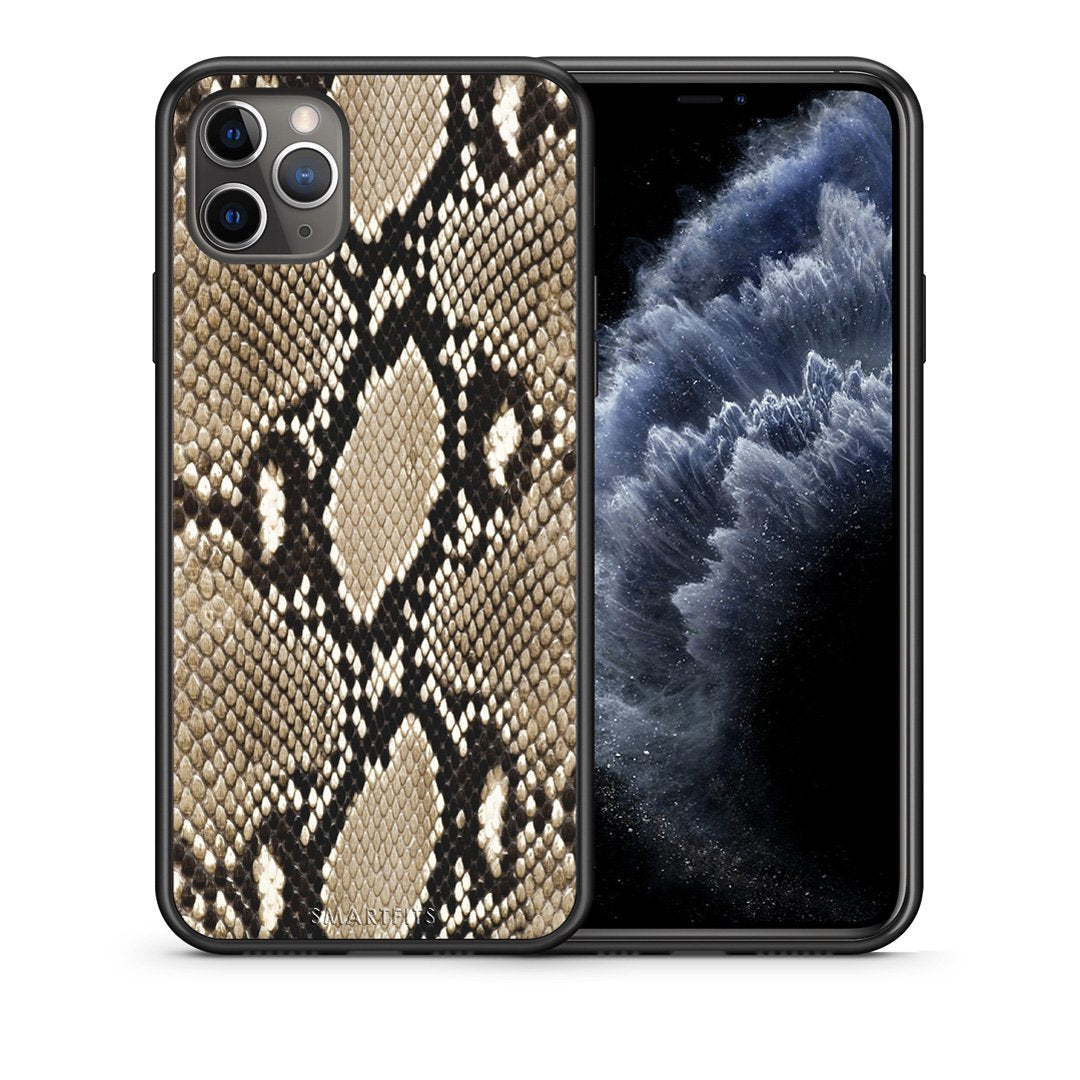 Θήκη iPhone 11 Pro Max Fashion Snake Animal από τη Smartfits με σχέδιο στο πίσω μέρος και μαύρο περίβλημα | iPhone 11 Pro Max Fashion Snake Animal case with colorful back and black bezels