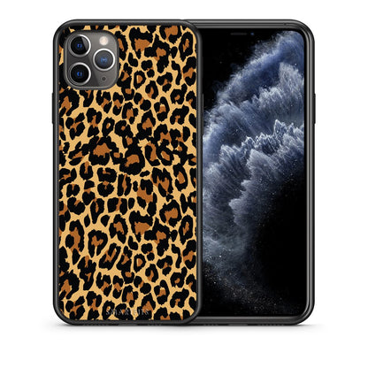 Θήκη iPhone 11 Pro Max Leopard Animal από τη Smartfits με σχέδιο στο πίσω μέρος και μαύρο περίβλημα | iPhone 11 Pro Max Leopard Animal case with colorful back and black bezels