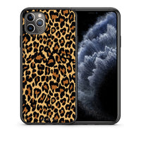 Thumbnail for Θήκη iPhone 11 Pro Max Leopard Animal από τη Smartfits με σχέδιο στο πίσω μέρος και μαύρο περίβλημα | iPhone 11 Pro Max Leopard Animal case with colorful back and black bezels