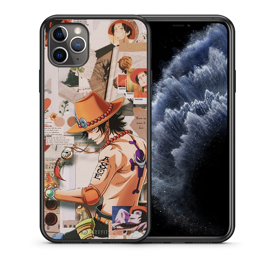 Θήκη iPhone 11 Pro Anime Collage από τη Smartfits με σχέδιο στο πίσω μέρος και μαύρο περίβλημα | iPhone 11 Pro Anime Collage case with colorful back and black bezels