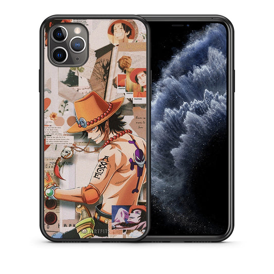 Θήκη iPhone 11 Pro Anime Collage από τη Smartfits με σχέδιο στο πίσω μέρος και μαύρο περίβλημα | iPhone 11 Pro Anime Collage case with colorful back and black bezels