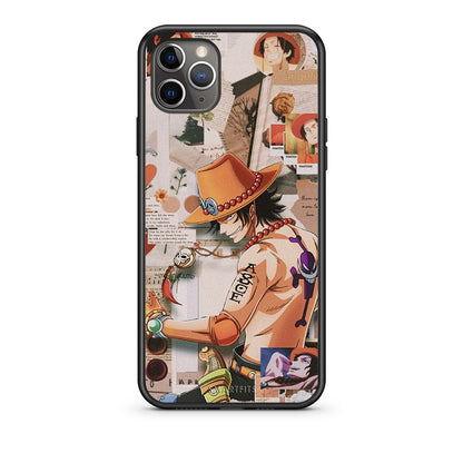 iPhone 11 Pro Max Anime Collage θήκη από τη Smartfits με σχέδιο στο πίσω μέρος και μαύρο περίβλημα | Smartphone case with colorful back and black bezels by Smartfits