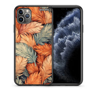 Thumbnail for Θήκη iPhone 11 Pro Autumn Leaves από τη Smartfits με σχέδιο στο πίσω μέρος και μαύρο περίβλημα | iPhone 11 Pro Autumn Leaves case with colorful back and black bezels